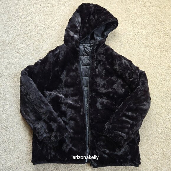 NWOT Reversible Coat--Nylon Shell, Furry Lining, Primaloft Insulation Lands' End - Picture 2 of 12